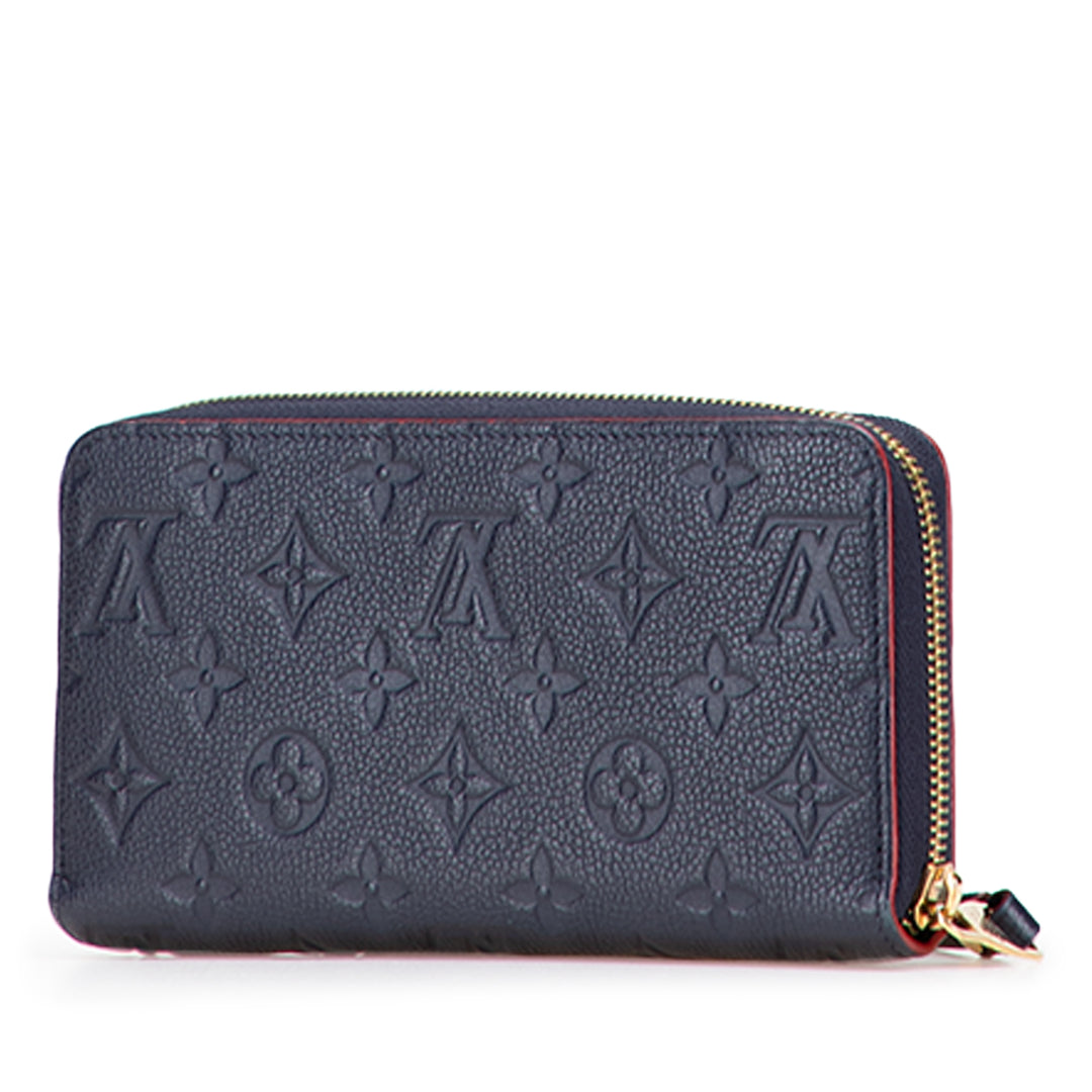 Monogram Empreinte Zippy Long Wallet Blue - Gaby Paris