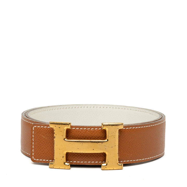 Hermès Ceinture Courchevel Constance H Réversible Marron – vue principale – GABY PARIS
