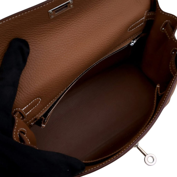 Hermès Togo Kelly II Retourne 25 Marron