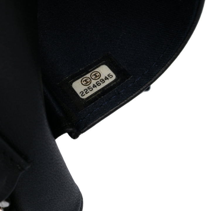 Lambskin Airlines Wallet On Chain Blue - Gaby Paris