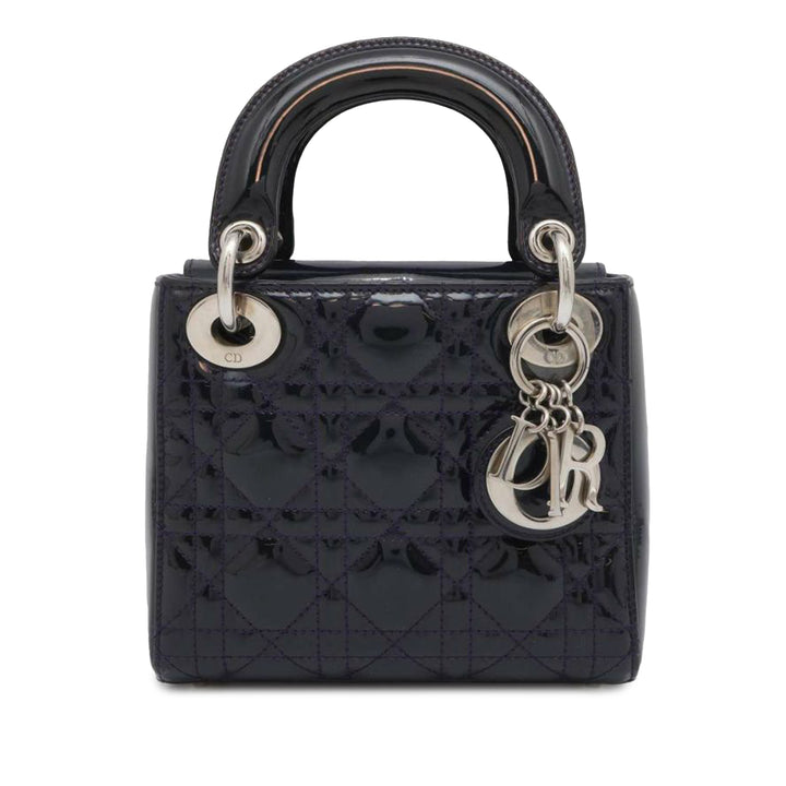 Mini Patent Cannage Lady Dior Purple - Gaby Paris