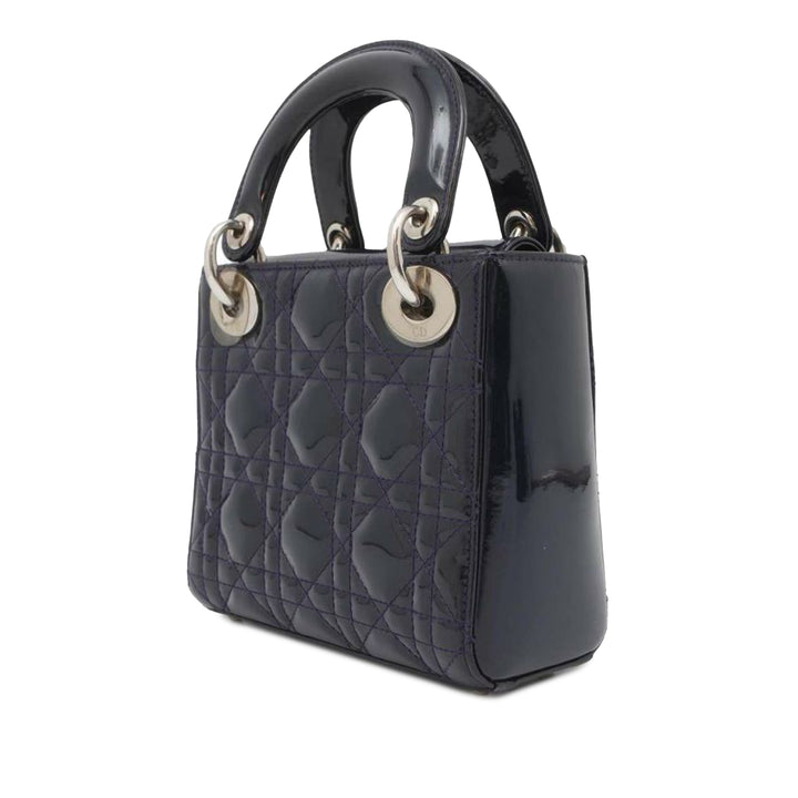 Mini Patent Cannage Lady Dior Purple - Gaby Paris