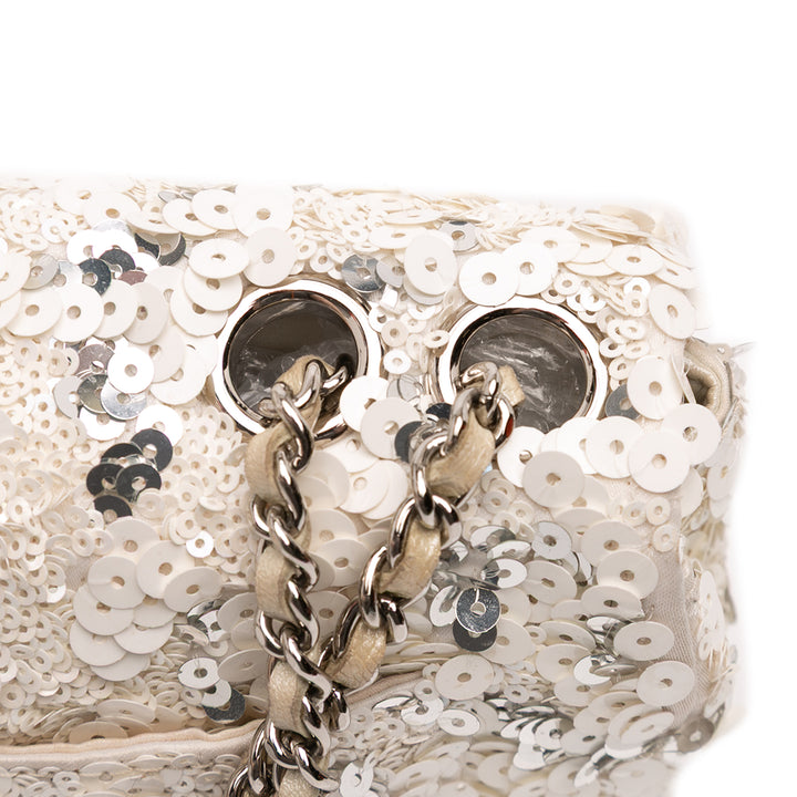 Chanel Mini Rectangular Classic Toile Sequins Simple rabat – GABY PARIS Authentique