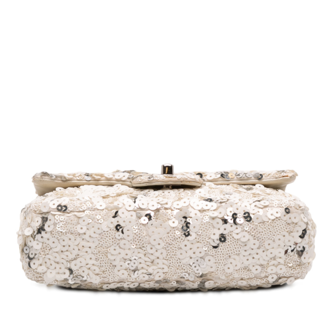 Chanel Mini Rectangular Classic Toile Sequins Simple rabat – GABY PARIS Authentique