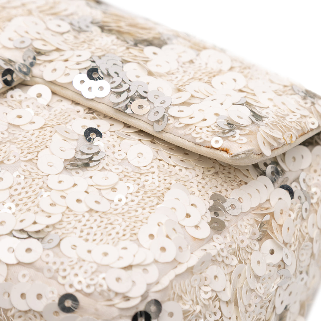 Chanel Mini Rectangular Classic Toile Sequins Simple rabat – GABY PARIS Authentique