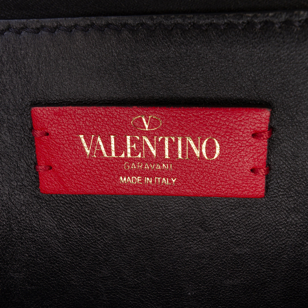 Valentino Sac à main grainé VBague à Moyen Cuir de veau grainé Marron – vue 5 – GABY PARIS