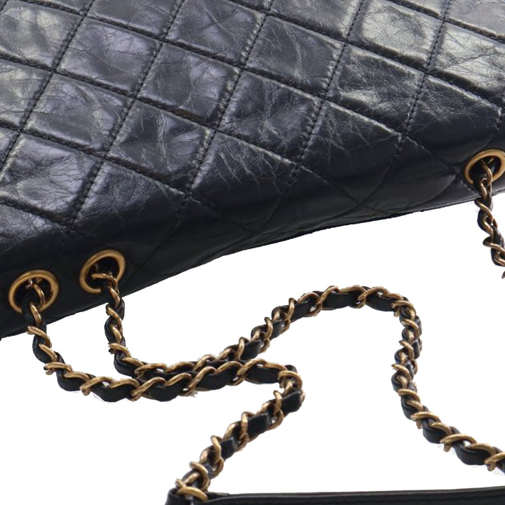 Chanel Medium Matelassé Glazed Cuir de veau Bubble CC à rabat