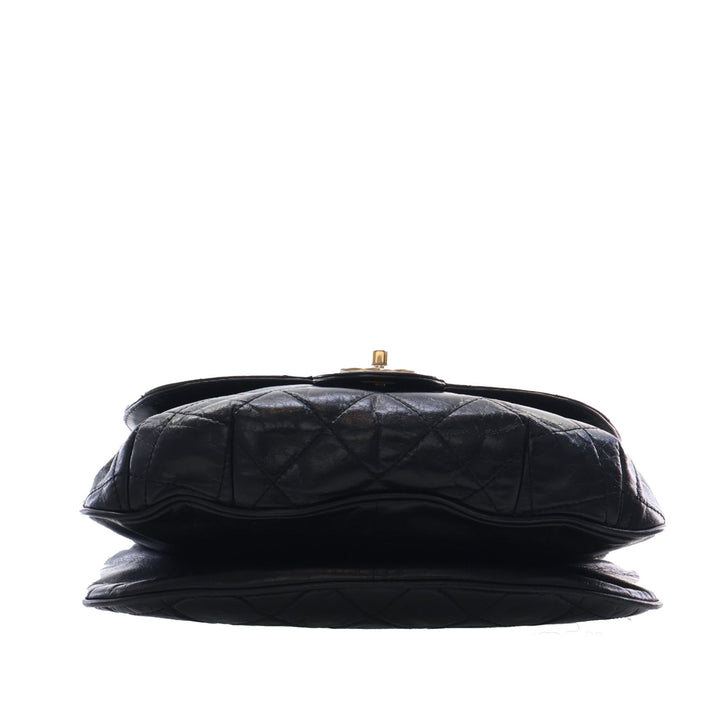 Chanel Medium Matelassé Glazed Cuir de veau Bubble CC à rabat