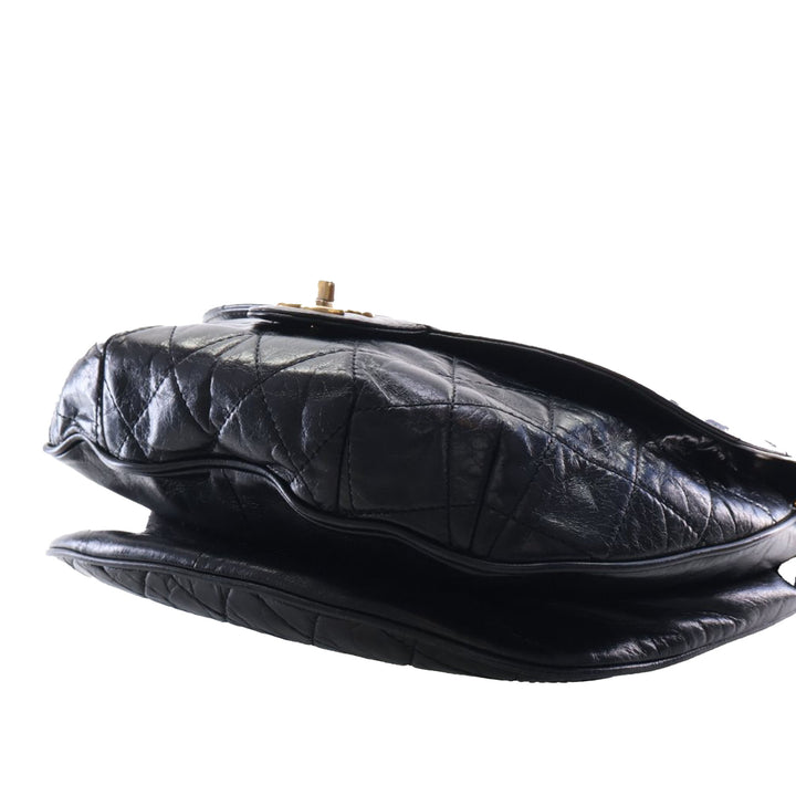 Chanel Medium Matelassé Glazed Cuir de veau Bubble CC à rabat