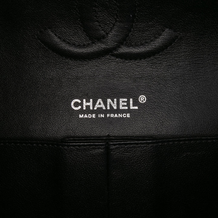 Medium Classic Caviar Double Flap Black - Gaby Paris