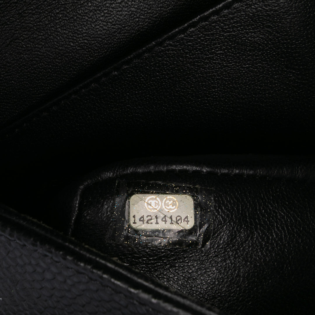Medium Classic Caviar Double Flap Black - Gaby Paris
