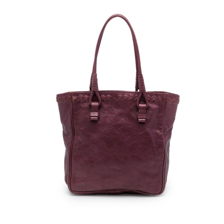 Bottega Veneta Intrecciato à finitions Cervo Cabas Rouge – vue principale – GABY PARIS