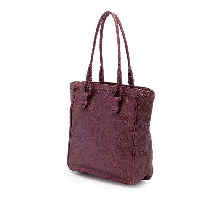 Bottega Veneta Intrecciato à finitions Cervo Cabas Rouge – vue 2 – GABY PARIS