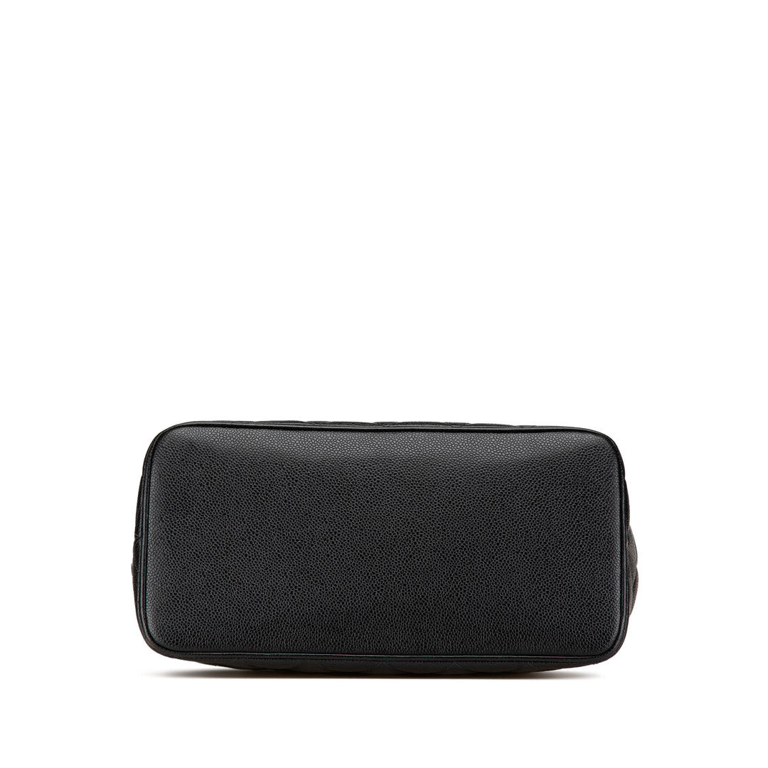 Caviar Medallion Tote Black - Gaby Paris