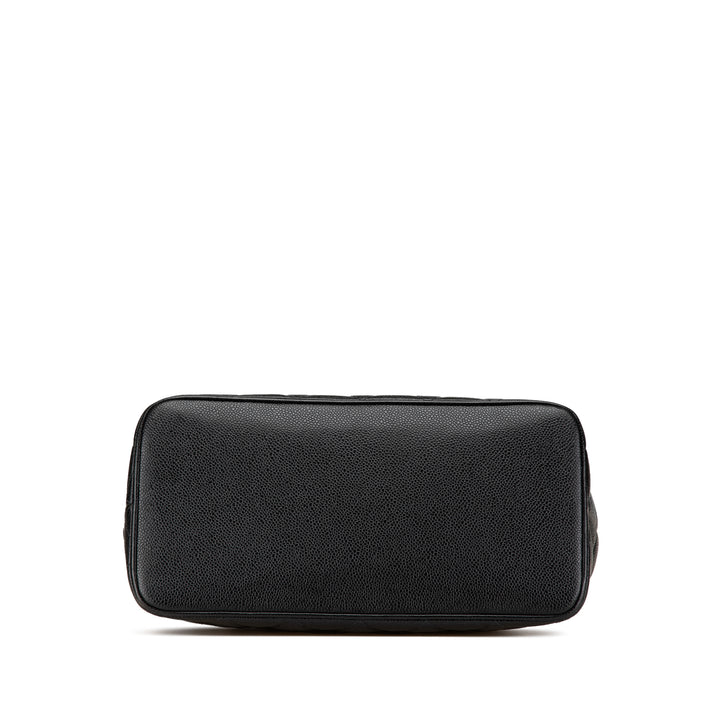Caviar Medallion Tote Black - Gaby Paris