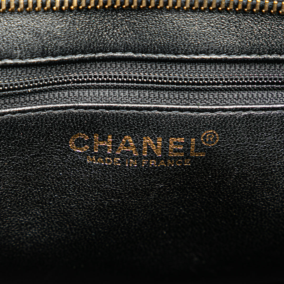 Caviar Medallion Tote Black - Gaby Paris