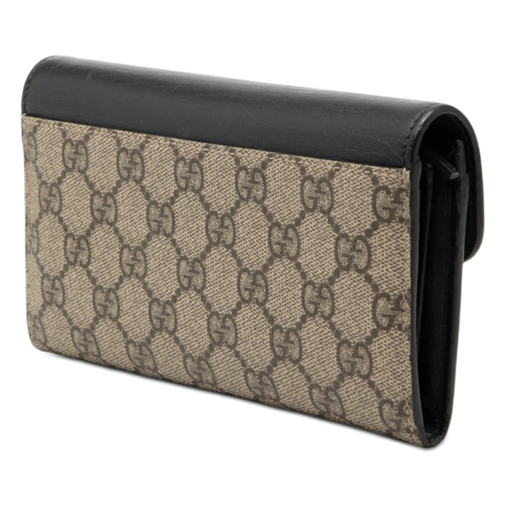 Gucci GG Supreme Perle clouté Peony Portefeuille long