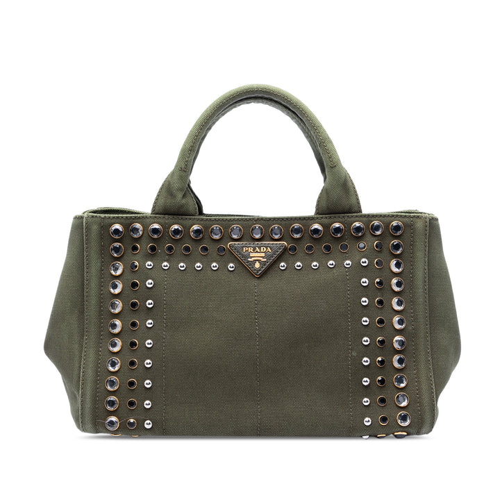 Prada Small Toile Canapa Bijoux Sac