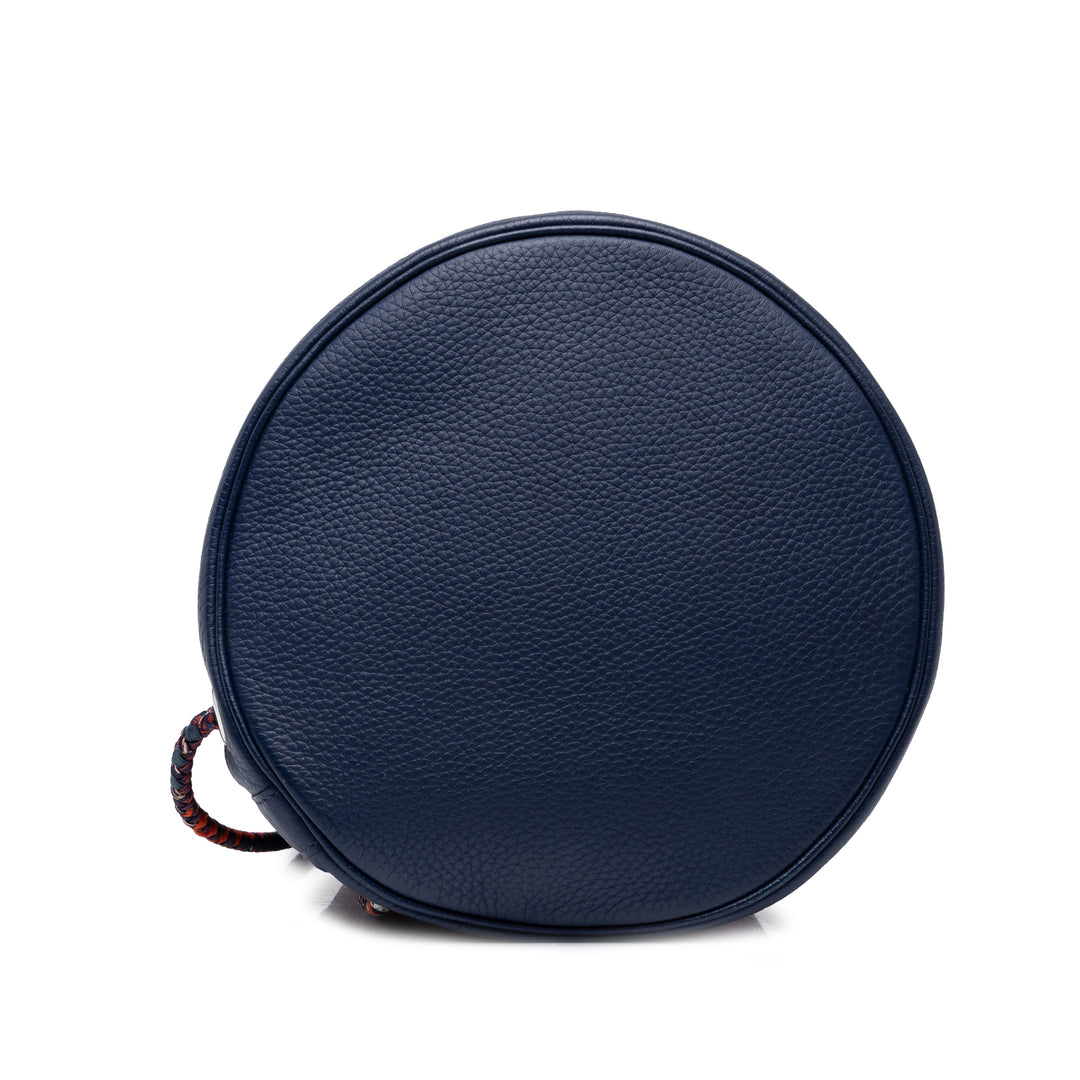 Hermès Sac à dos Carre en Cravates Cool 22 Bleu – vue 3 – GABY PARIS