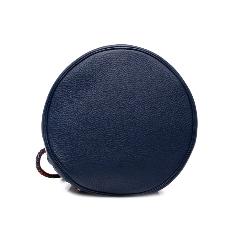 Hermès Sac à dos Carre en Cravates Cool 22 Bleu – vue 3 – GABY PARIS