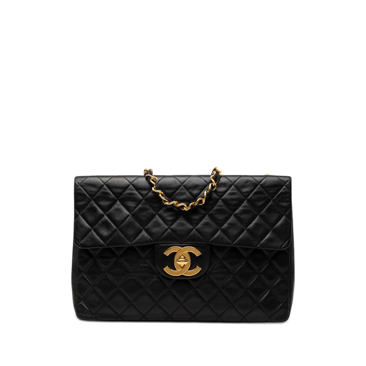 Chanel Maxi XL Classic Cuir d’agneau Simple rabat