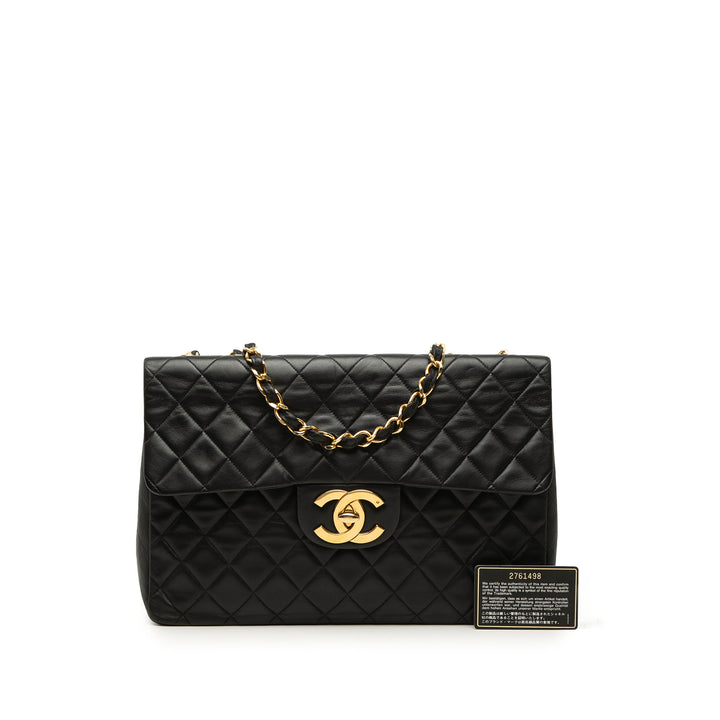 Chanel Maxi XL Classic Cuir d’agneau Simple rabat