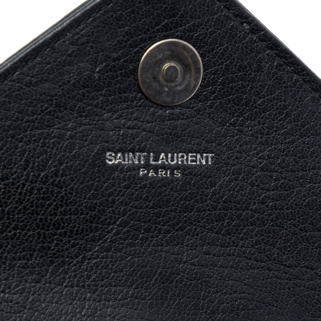 Saint Laurent Chevron Classic Punk Sac à chaîne Baby de mouton Noir – vue 5 – GABY PARIS