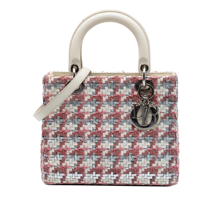 Dior Medium Woven Cuir d’agneau et Tweed Lady Dior
