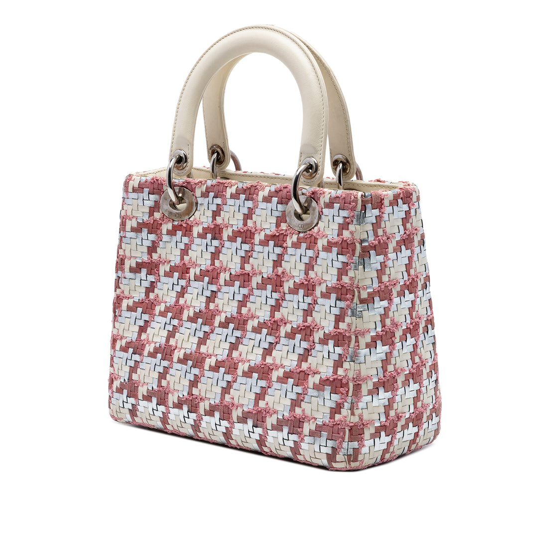 Dior Medium Woven Cuir d’agneau et Tweed Lady Dior