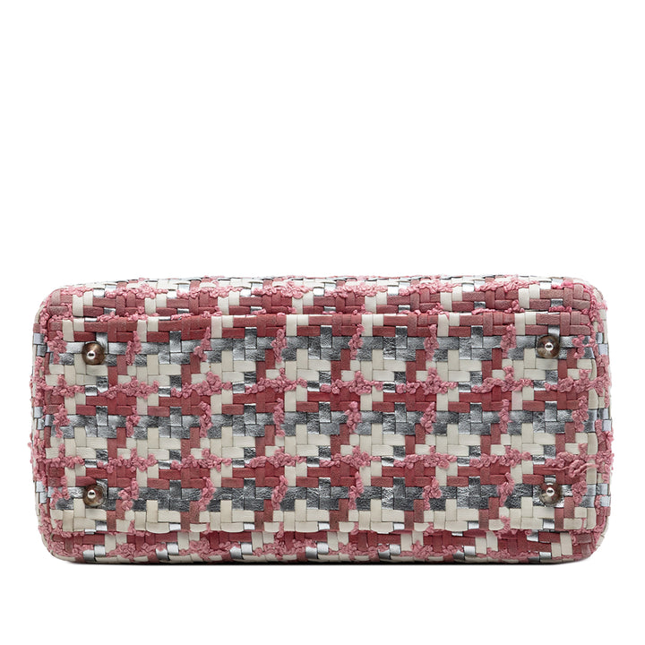 Dior Medium Woven Cuir d’agneau et Tweed Lady Dior