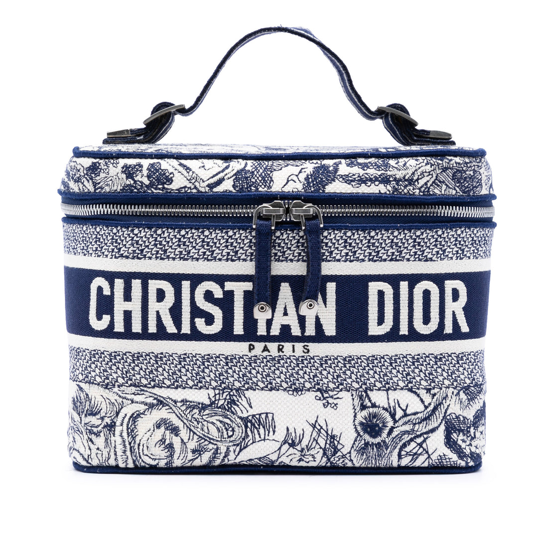 Dior brodé Toile Toile De Jouy DiorTravel Vanity