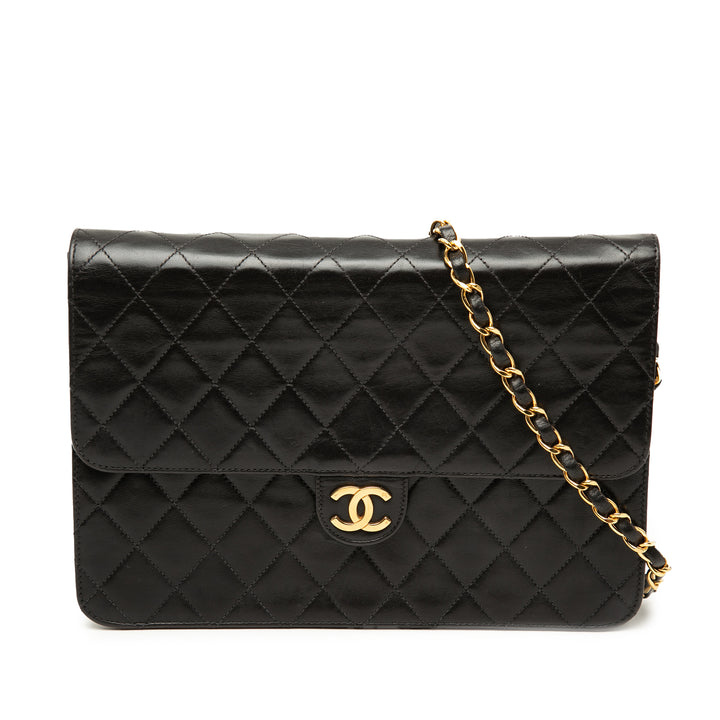 Chanel Medium CC Matelassé Cuir d’agneau Simple rabat