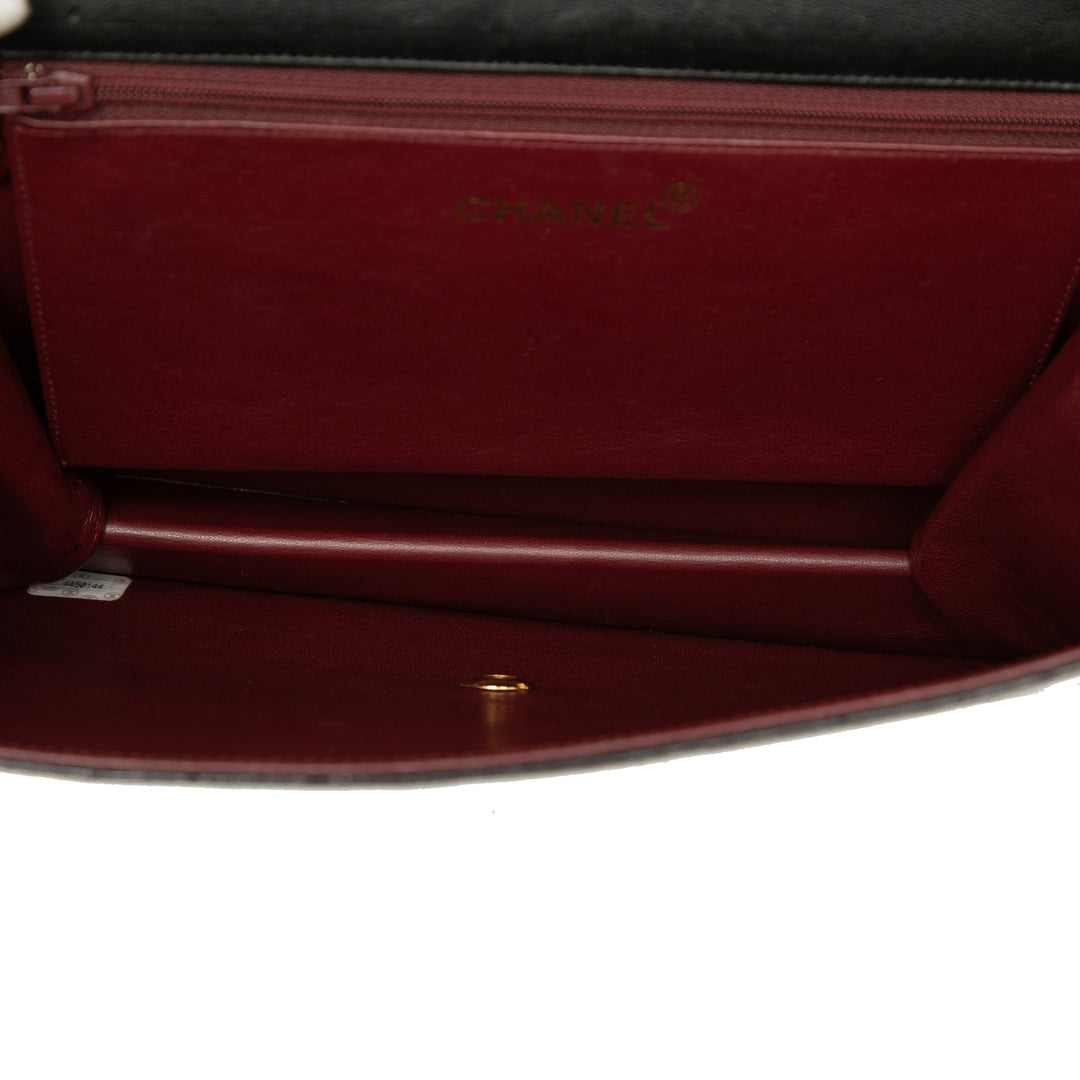 Chanel Medium CC Matelassé Cuir d’agneau Simple rabat