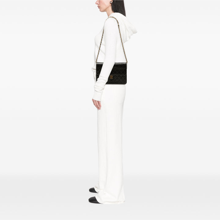 Chanel Medium CC Matelassé Cuir d’agneau Simple rabat