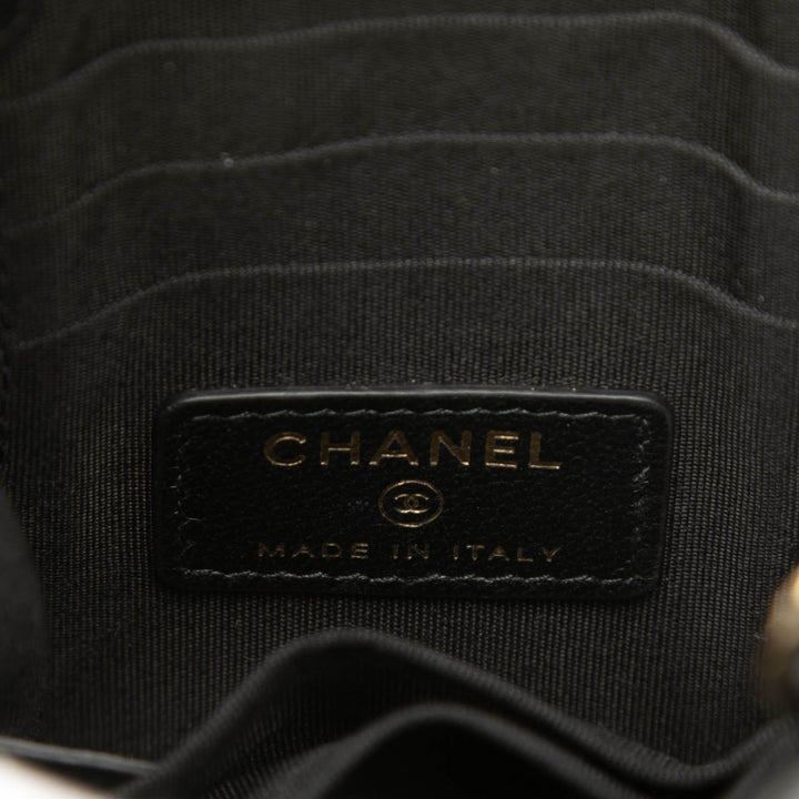Chanel Tweed et PVC Phone Pochette avec chaîne