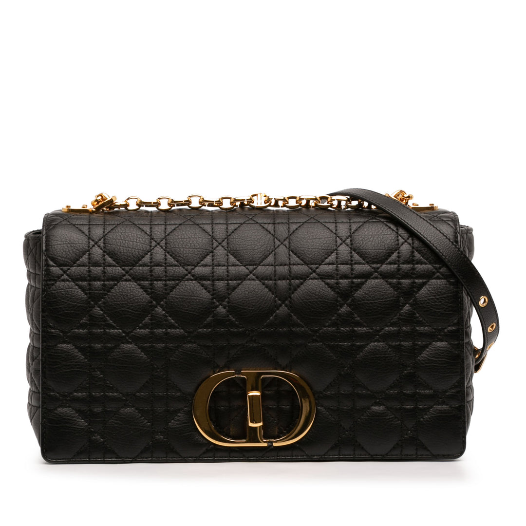 Dior Large Cuir de veau Cannage Caro Sac porté croisé