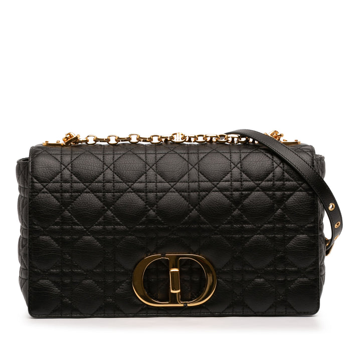 Dior Large Cuir de veau Cannage Caro Sac porté croisé