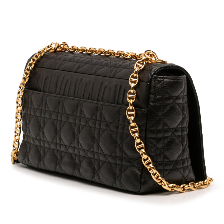 Dior Large Cuir de veau Cannage Caro Sac porté croisé