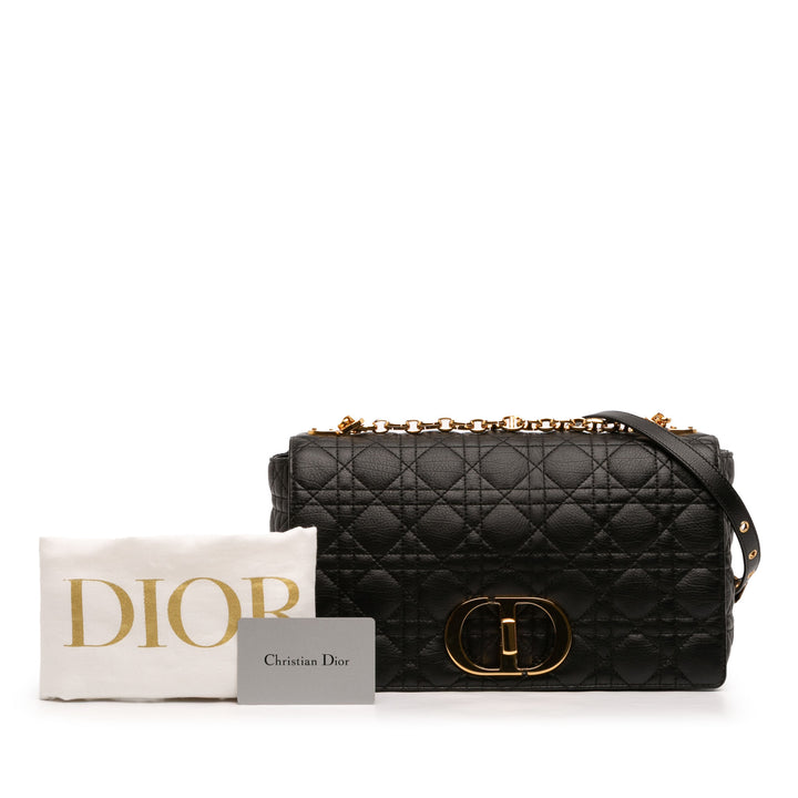 Dior Large Cuir de veau Cannage Caro Sac porté croisé
