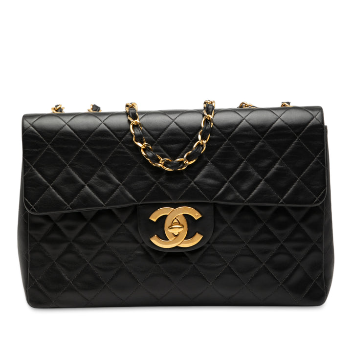 Chanel Maxi XL Classic Cuir d’agneau Simple rabat
