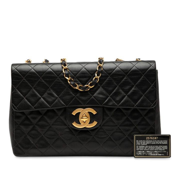 Chanel Maxi XL Classic Cuir d’agneau Simple rabat