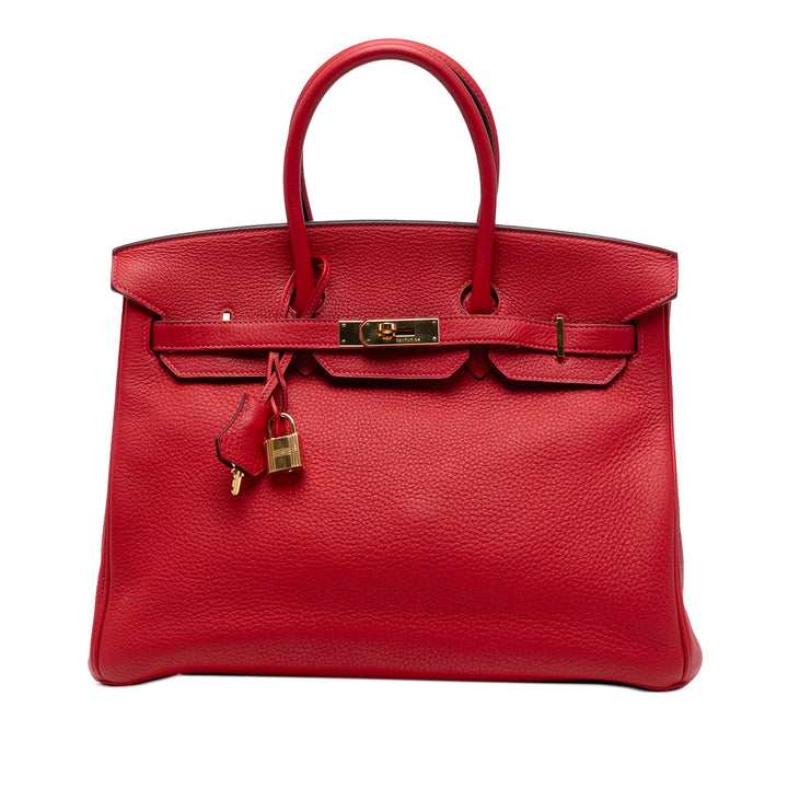 Hermès Togo Birkin Retourne 35 Rouge