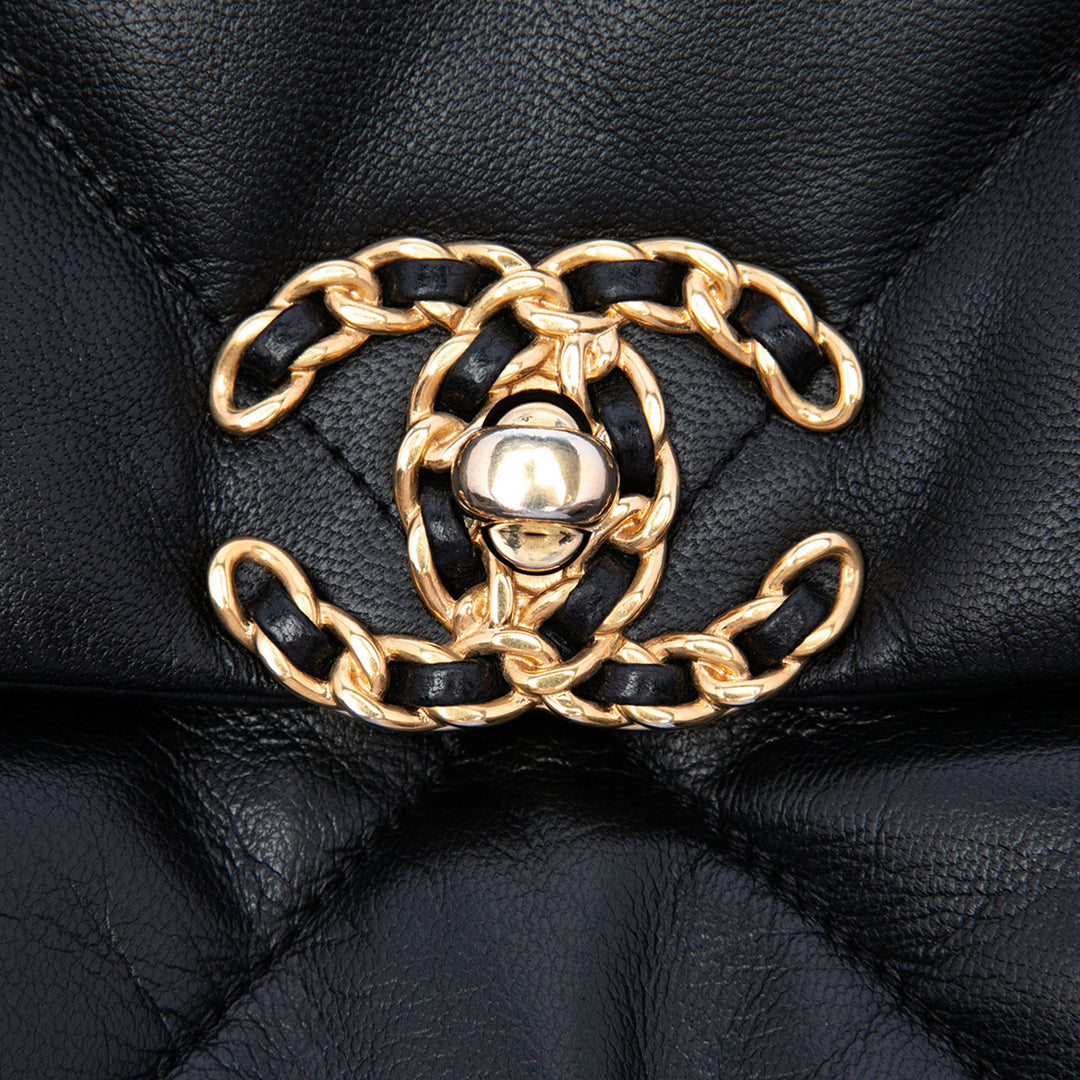 Chanel 19 à rabat Moyen Cuir d'agneau