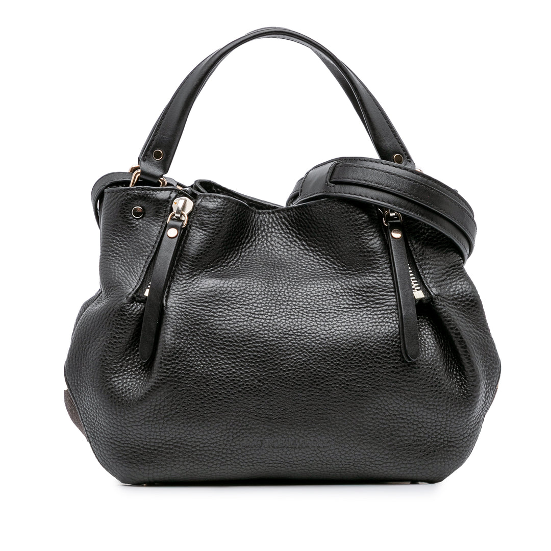 Leather Maidstone Satchel Black - Gaby Paris