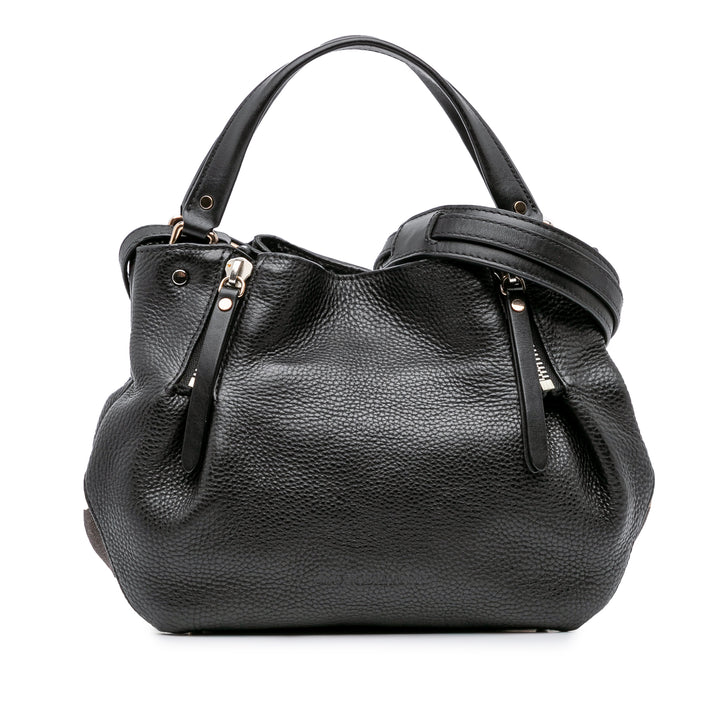 Leather Maidstone Satchel Black - Gaby Paris