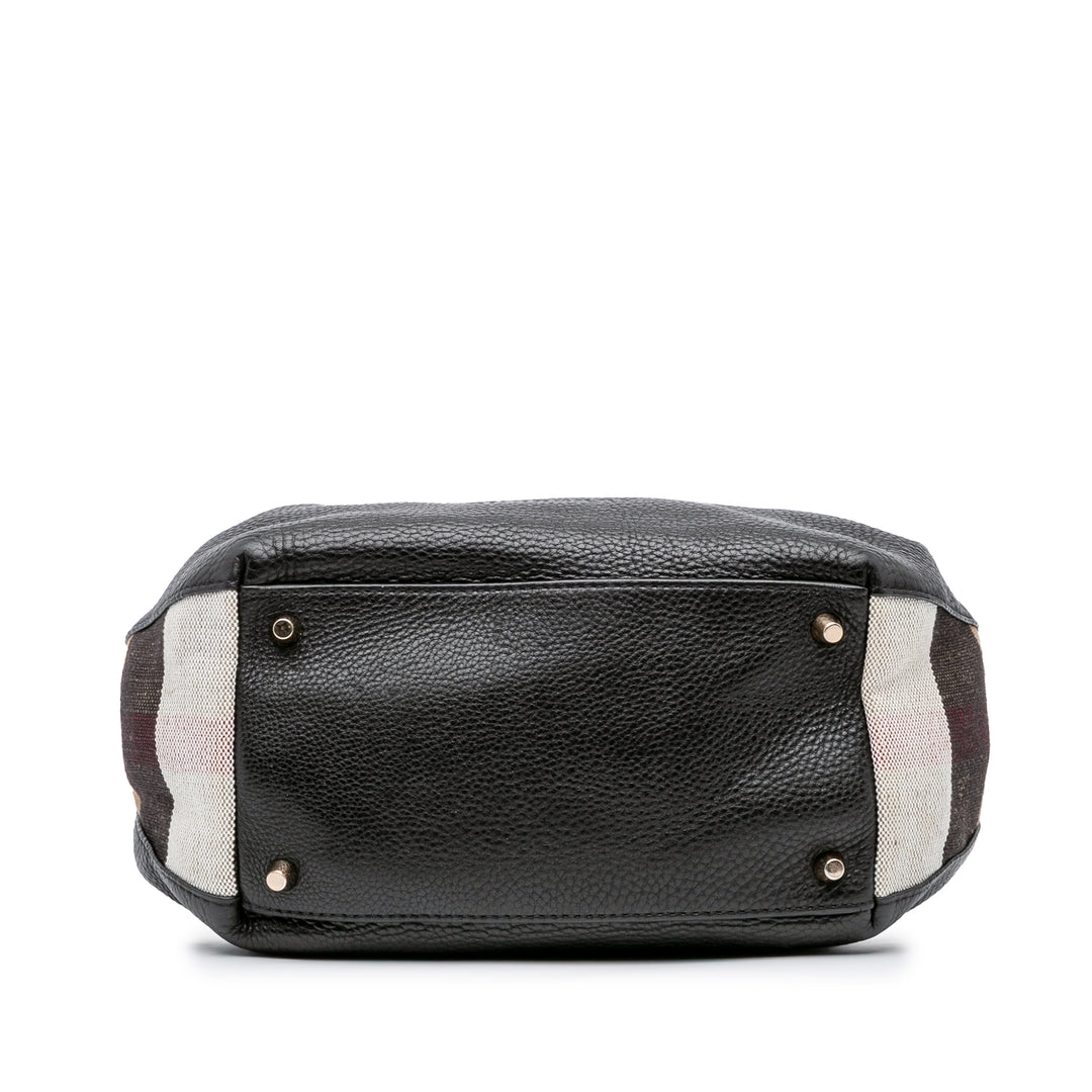 Leather Maidstone Satchel Black - Gaby Paris