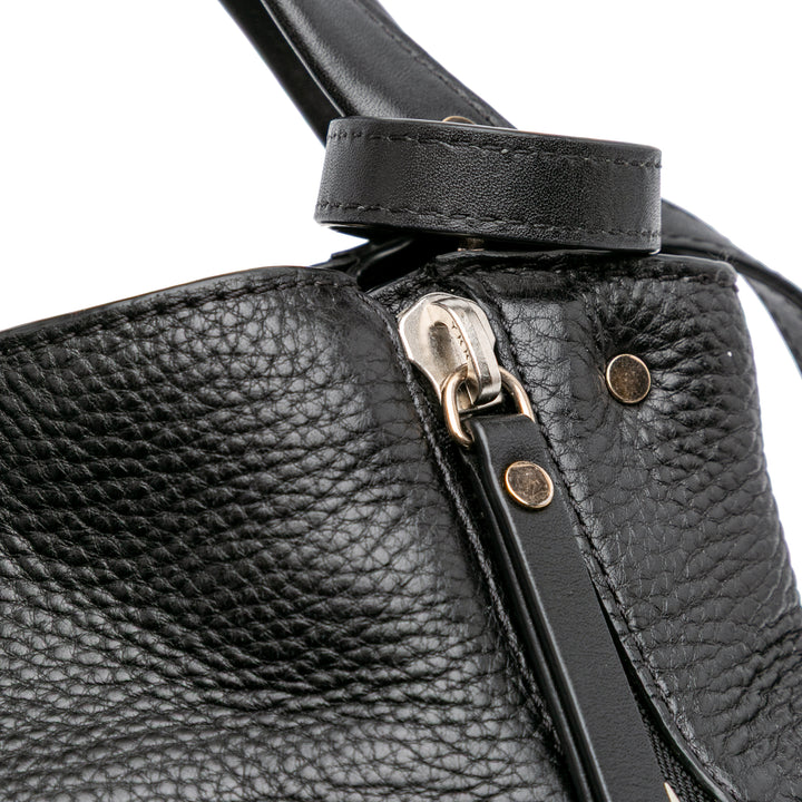 Leather Maidstone Satchel Black - Gaby Paris