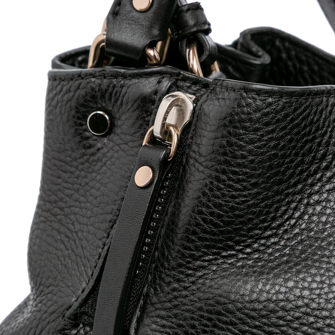 Leather Maidstone Satchel Black - Gaby Paris