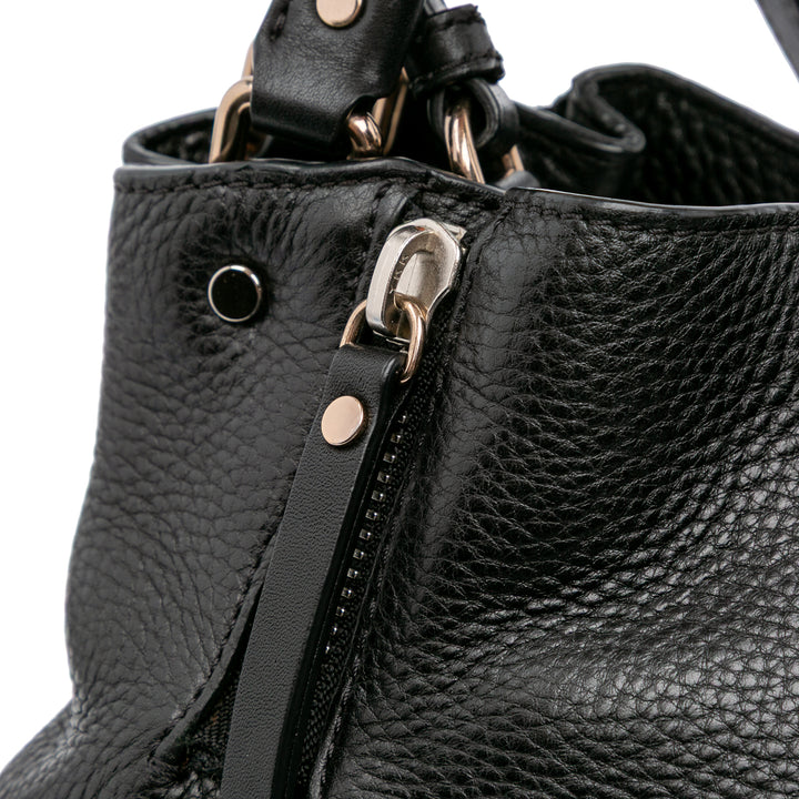 Leather Maidstone Satchel Black - Gaby Paris
