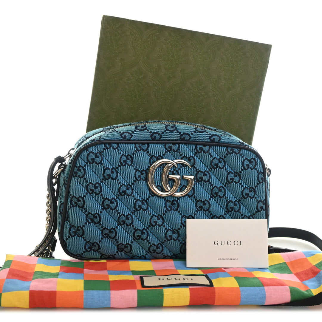 GG Marmont Matelasse GG Sac Petit Bleu